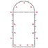 basketball court stencil layed out